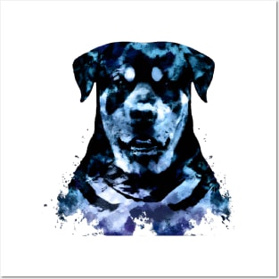 Rottweiler Stencil Police Dog Design Posters and Art